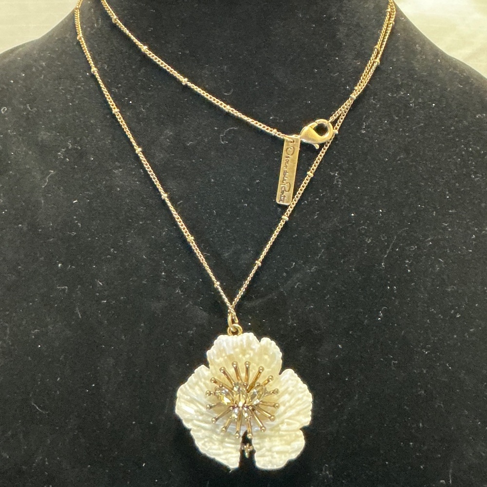 Oscar de la Renta Vintage Floral Necklace & Earrings Set